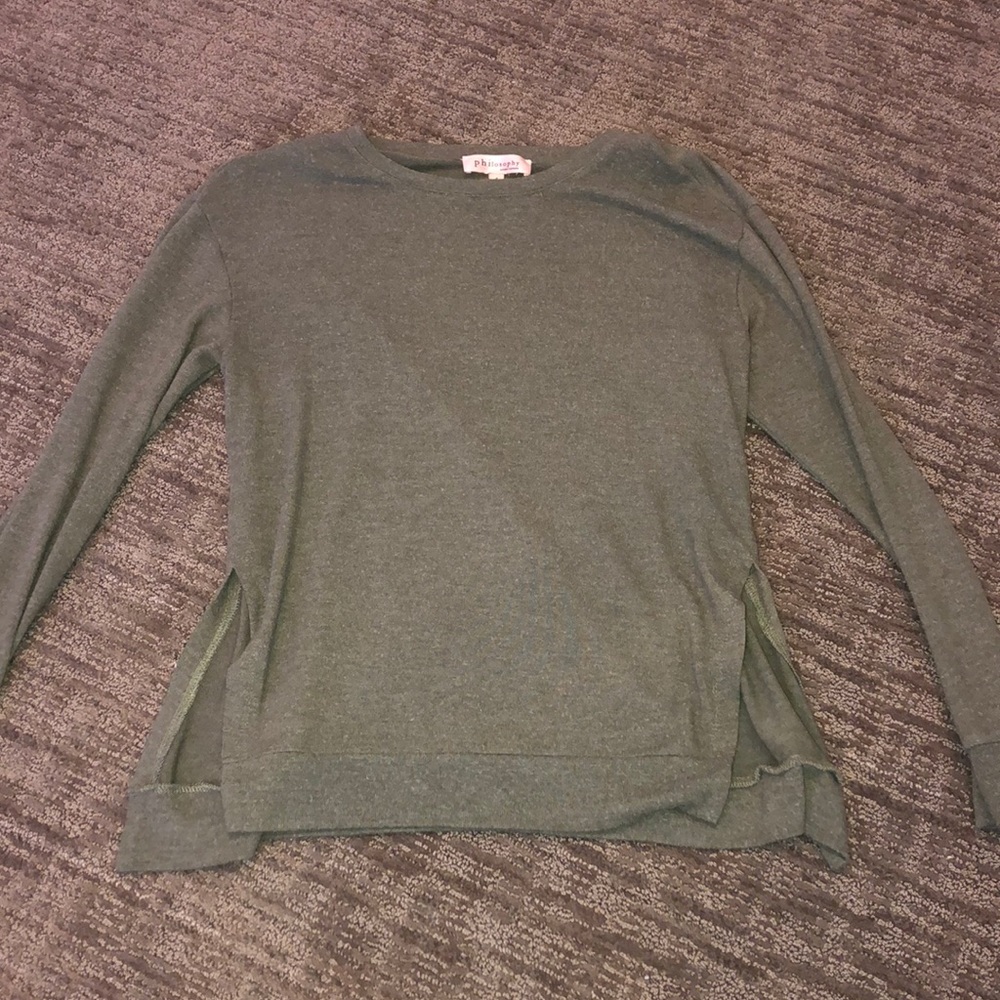 long sleeve green sweater